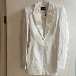 PrettyLittleThing White Midi Dress